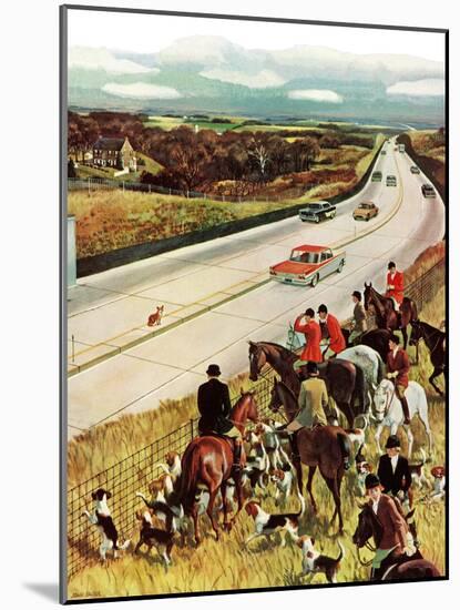 "Foxhunters Outfoxed," December 2, 1961-John Falter-Mounted Giclee Print
