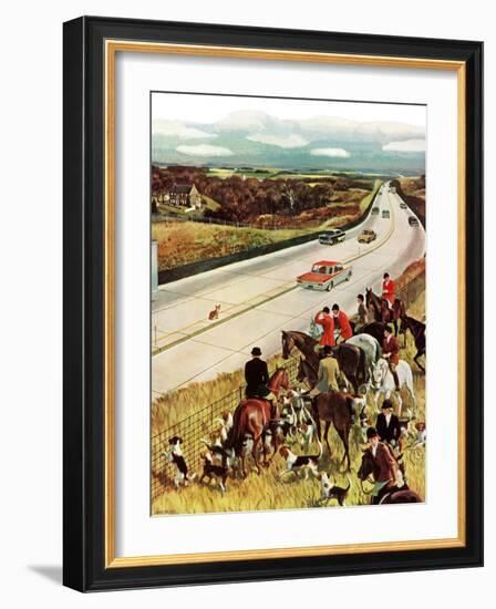 "Foxhunters Outfoxed," December 2, 1961-John Falter-Framed Giclee Print