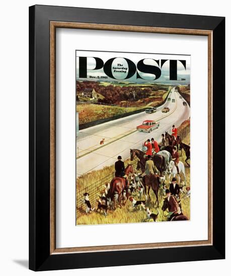 "Foxhunters Outfoxed," Saturday Evening Post Cover, December 2, 1961-John Falter-Framed Giclee Print