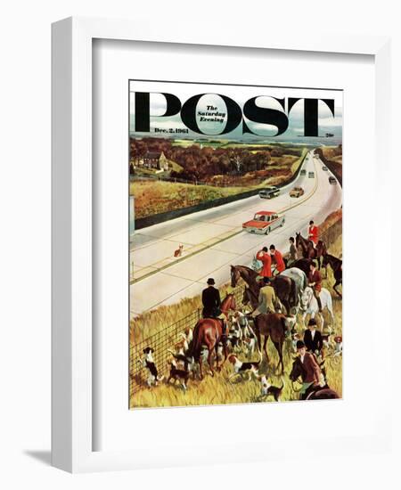 "Foxhunters Outfoxed," Saturday Evening Post Cover, December 2, 1961-John Falter-Framed Giclee Print