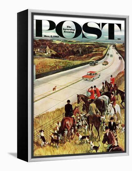 "Foxhunters Outfoxed," Saturday Evening Post Cover, December 2, 1961-John Falter-Framed Premier Image Canvas