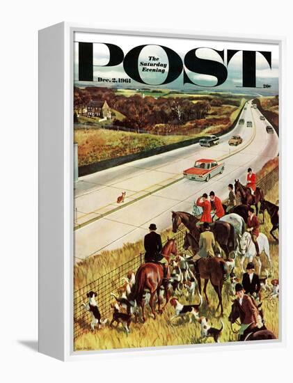 "Foxhunters Outfoxed," Saturday Evening Post Cover, December 2, 1961-John Falter-Framed Premier Image Canvas