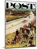 "Foxhunters Outfoxed," Saturday Evening Post Cover, December 2, 1961-John Falter-Mounted Giclee Print