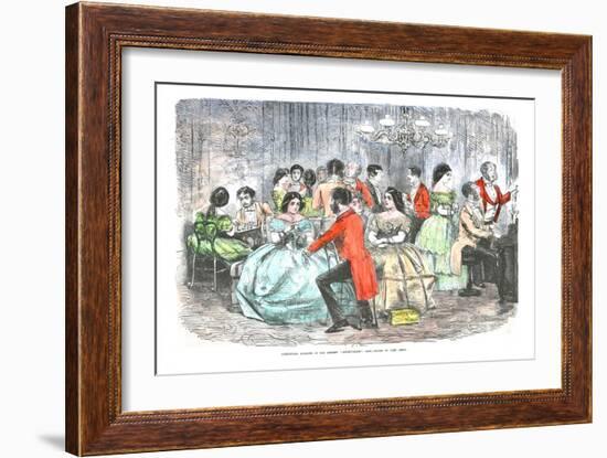 'Foxhunters Regaling in the Present Degenerate Days', c1856-John Leech-Framed Giclee Print