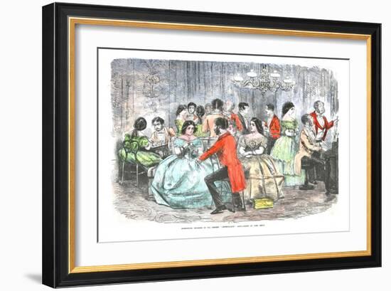 'Foxhunters Regaling in the Present Degenerate Days', c1856-John Leech-Framed Giclee Print