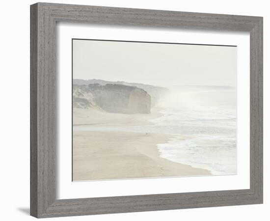 Foz Do Arelho Seashore in a Foggy Day. Portugal-Mauricio Abreu-Framed Photographic Print