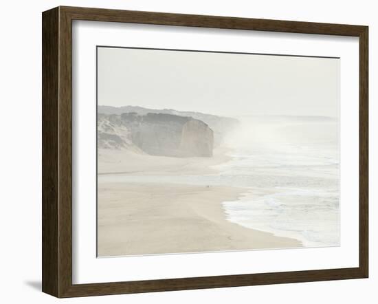 Foz Do Arelho Seashore in a Foggy Day. Portugal-Mauricio Abreu-Framed Photographic Print