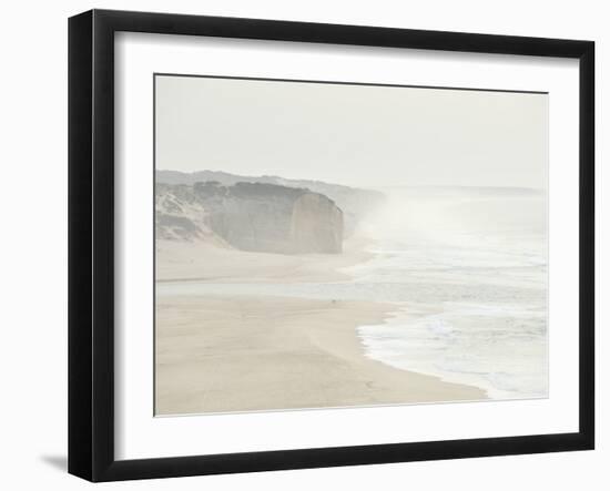 Foz Do Arelho Seashore in a Foggy Day. Portugal-Mauricio Abreu-Framed Photographic Print