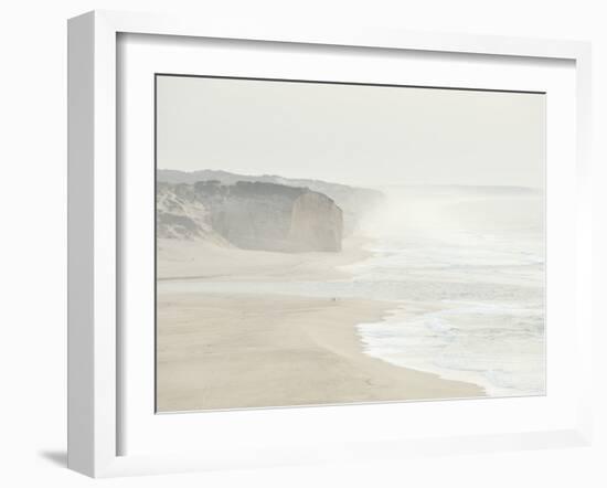 Foz Do Arelho Seashore in a Foggy Day. Portugal-Mauricio Abreu-Framed Photographic Print