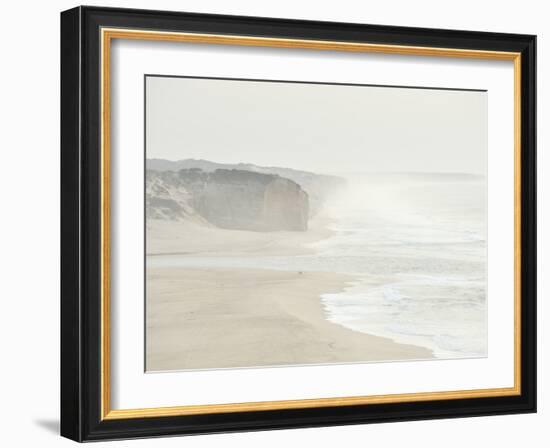 Foz Do Arelho Seashore in a Foggy Day. Portugal-Mauricio Abreu-Framed Photographic Print