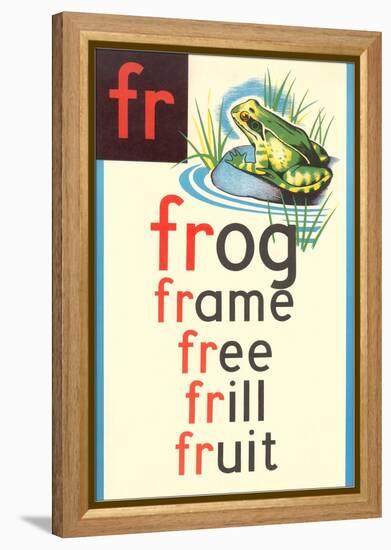 FR for Frog-null-Framed Stretched Canvas