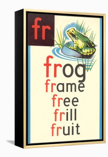 FR for Frog-null-Framed Stretched Canvas