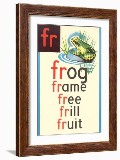 FR for Frog-null-Framed Art Print