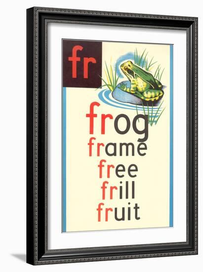 FR for Frog-null-Framed Art Print