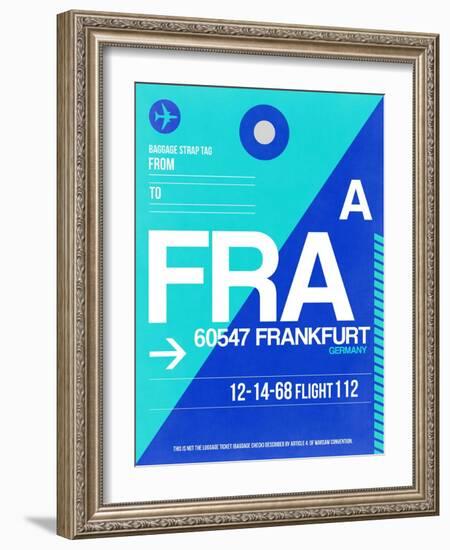 FRA Frankfurt Luggage Tag 1-NaxArt-Framed Art Print