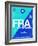 FRA Frankfurt Luggage Tag 1-NaxArt-Framed Art Print