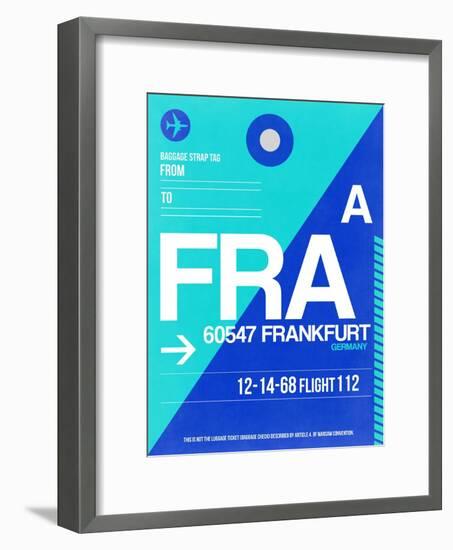 FRA Frankfurt Luggage Tag 1-NaxArt-Framed Art Print