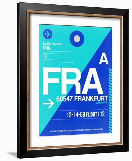 FRA Frankfurt Luggage Tag 1-NaxArt-Framed Art Print