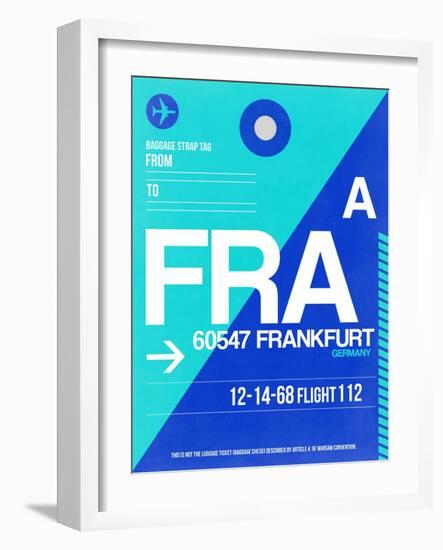 FRA Frankfurt Luggage Tag 1-NaxArt-Framed Art Print