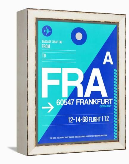 FRA Frankfurt Luggage Tag 1-NaxArt-Framed Stretched Canvas