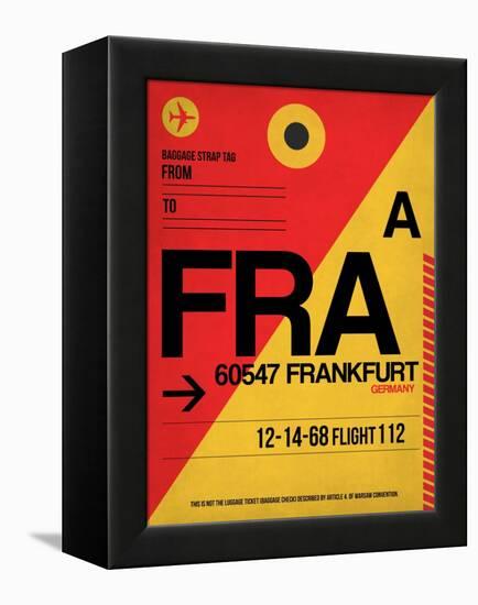 FRA Frankfurt Luggage Tag 2-NaxArt-Framed Stretched Canvas