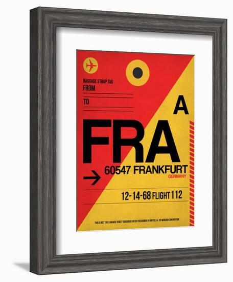 FRA Frankfurt Luggage Tag 2-NaxArt-Framed Art Print