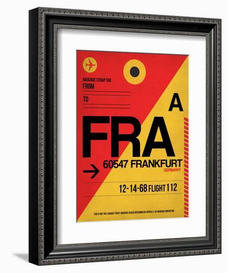 FRA Frankfurt Luggage Tag 2-NaxArt-Framed Art Print