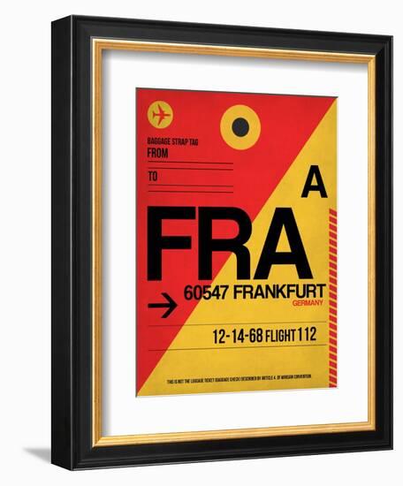 FRA Frankfurt Luggage Tag 2-NaxArt-Framed Art Print