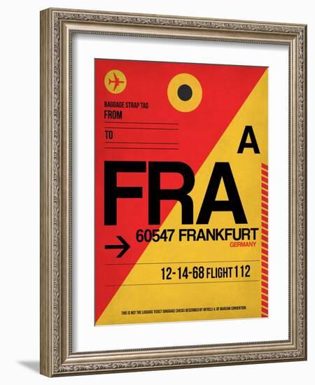 FRA Frankfurt Luggage Tag 2-NaxArt-Framed Art Print