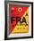 FRA Frankfurt Luggage Tag 2-NaxArt-Framed Art Print