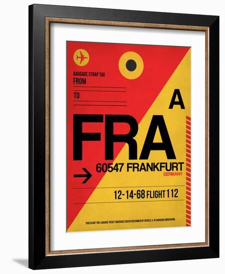 FRA Frankfurt Luggage Tag 2-NaxArt-Framed Art Print