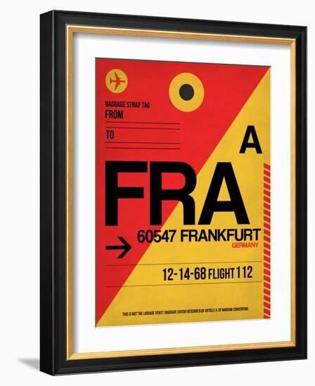 FRA Frankfurt Luggage Tag 2-NaxArt-Framed Art Print