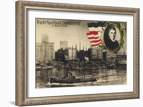 Fracht Tauchboot Deutschland in Baltimore, Kpt König-null-Framed Giclee Print