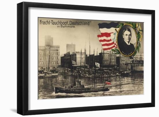 Fracht Tauchboot Deutschland in Baltimore, Kpt König-null-Framed Giclee Print