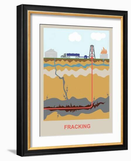 Fracking-Gwen Shockey-Framed Giclee Print