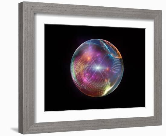 Fractal Ball-agsandrew-Framed Art Print