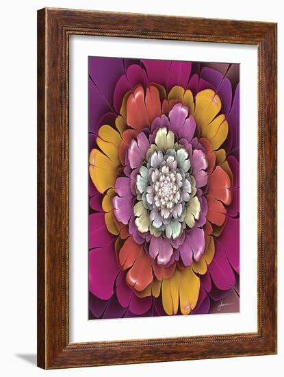 Fractal Blooms II-James Burghardt-Framed Art Print