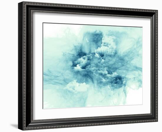 Fractal Burst Arrangement-agsandrew-Framed Art Print