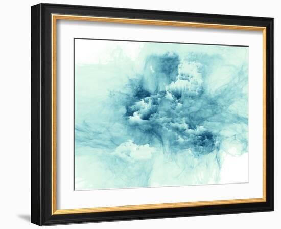 Fractal Burst Arrangement-agsandrew-Framed Art Print