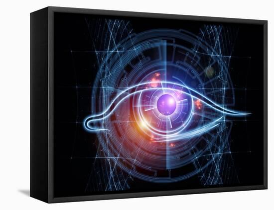 Fractal Vision Background-agsandrew-Framed Stretched Canvas