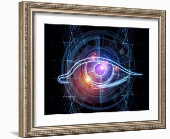 Fractal Vision Background-agsandrew-Framed Art Print