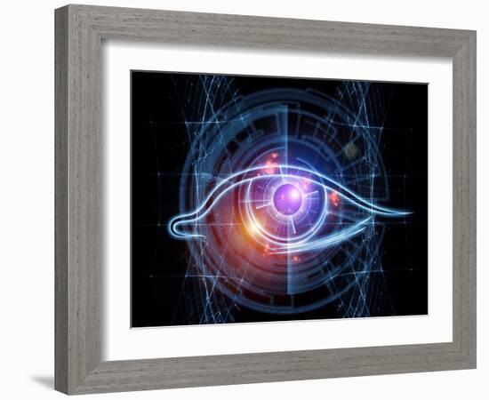 Fractal Vision Background-agsandrew-Framed Art Print