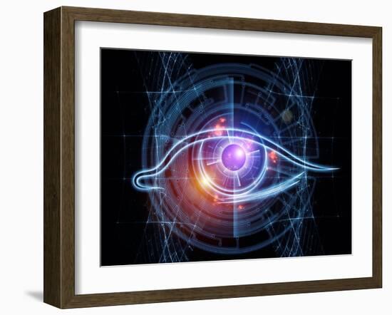 Fractal Vision Background-agsandrew-Framed Art Print