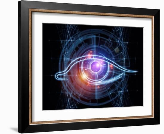 Fractal Vision Background-agsandrew-Framed Art Print