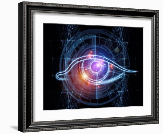 Fractal Vision Background-agsandrew-Framed Art Print