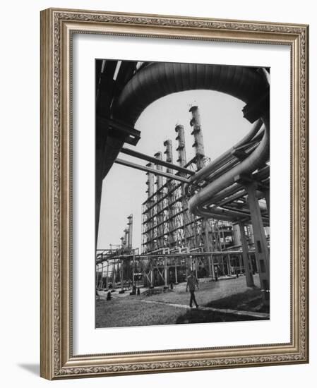 Fraction Plant Industry of Oil Refinery-Carl Mydans-Framed Photographic Print