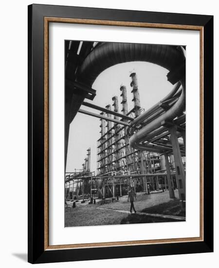 Fraction Plant Industry of Oil Refinery-Carl Mydans-Framed Photographic Print