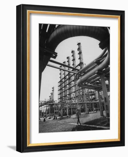 Fraction Plant Industry of Oil Refinery-Carl Mydans-Framed Photographic Print