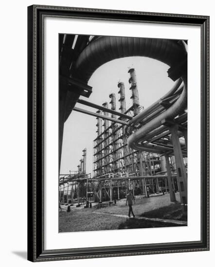 Fraction Plant Industry of Oil Refinery-Carl Mydans-Framed Photographic Print