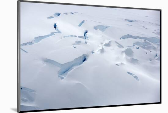 Fractures in surface of retreating glacier, Antarctica-Ashley Cooper-Mounted Photographic Print